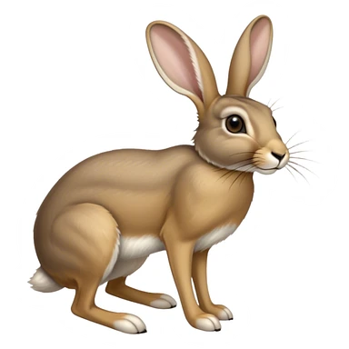 Black-tailed Jackrabbit with black tail sticker