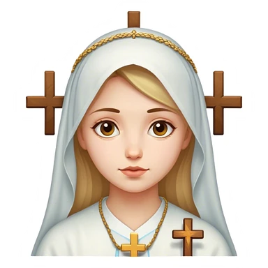 ortodox girl with cross sticker