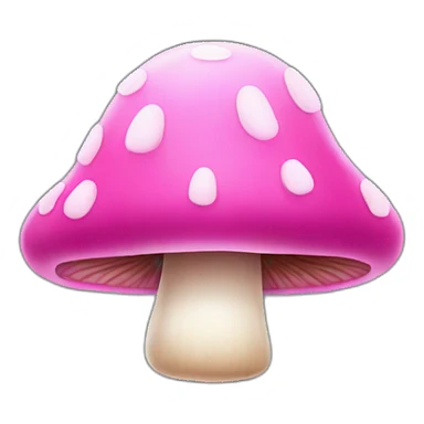 Pink mushroom sticker