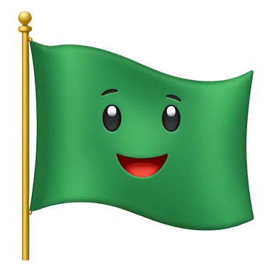Green flag emoji sticker