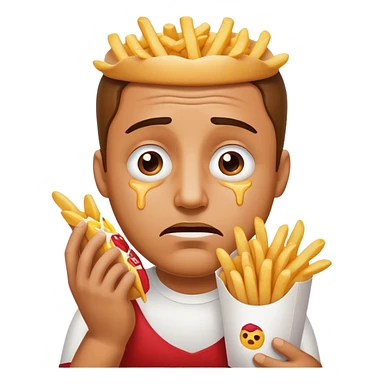 Guy who cried pataka fries sticker