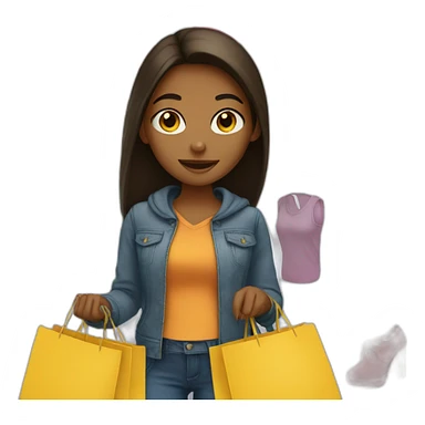 girl shopping sticker