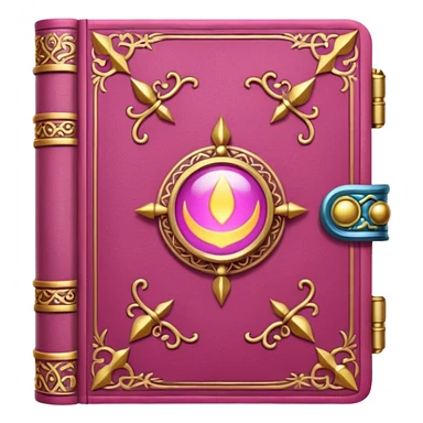 pink spell book sticker