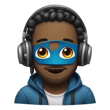 Gamer with headphones sticker