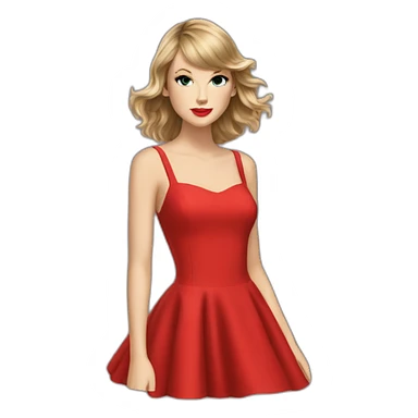 taylor swift red dress sticker