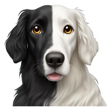 white borzoi dog and a black spaniel sticker