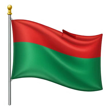 Una bandera roja y verde abajo sticker