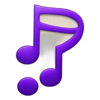 Purple music note sticker