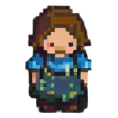 Barcelona poop pixel art sticker