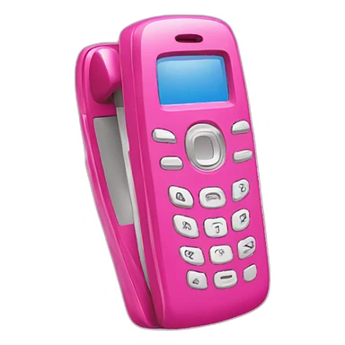 Pink closed flip-phone sticker