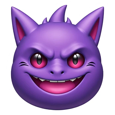 glitter purple and pink gengar sticker