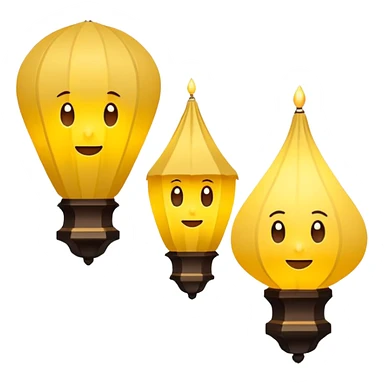  luminário japonesas roxas e ciano sticker