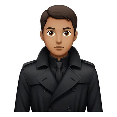 A man shadowy figure in a black trench coat sticker