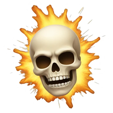 exploding skull emoji sticker