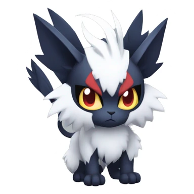 Edgy Cool Kawaii Litten-Absol-Pokémon Full Body sticker