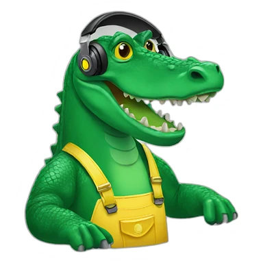 Dj alligator sticker