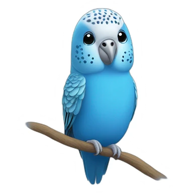 blue budgie sticker