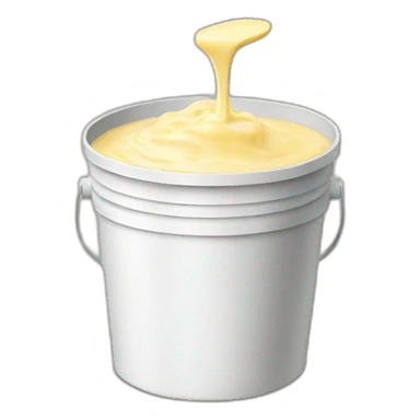 a bucket filled with mayonnaise sticker