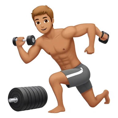 gym guy foam-rolling sticker