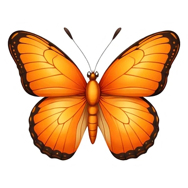 Orange butterfly sticker