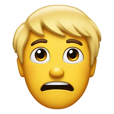 Suprised emoji with hands on his head sticker