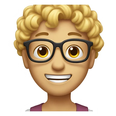 make me an emoji with a unique character that expresses joy sticker