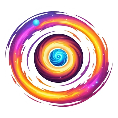 glowing quazar planet sticker