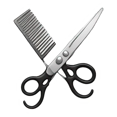 scissors and comb sticker