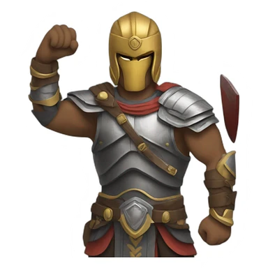 single warrior arm up sticker