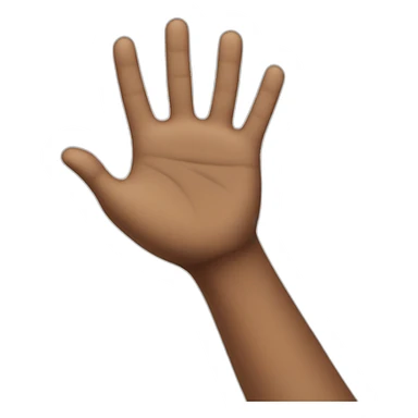 Man with his hand up sticker