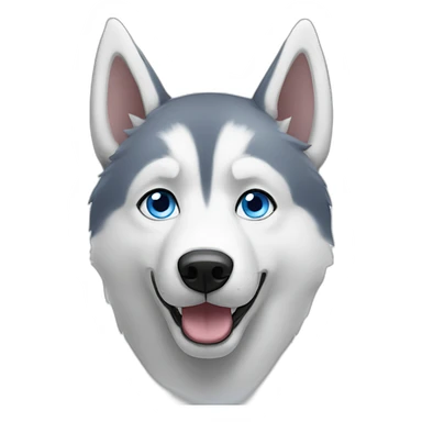 spots husky blue eyes sticker