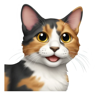 happy Calico cat with dilutes colors  sticker