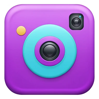 Purple and Cian icon instagram sticker