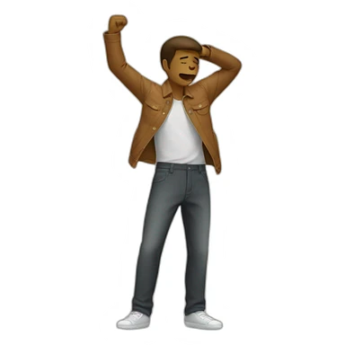 homme qui Dab sticker