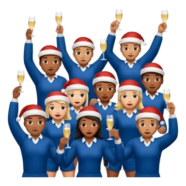 christmas rugby sticker