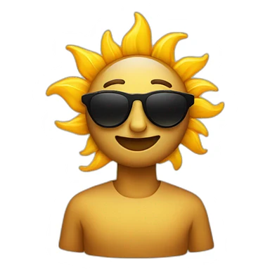 Sun wearing sunglasses sticker