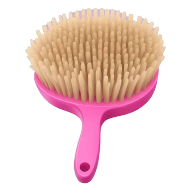 Pink and beige hair brush sticker