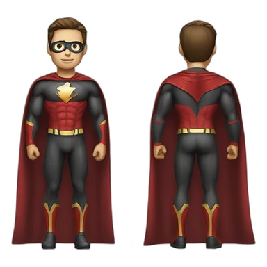 business man as a superhero full body sticker