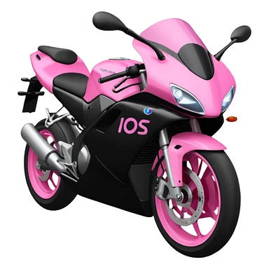 moto sportiva con scritta nera e solo avanti rosa fluorescente  sticker