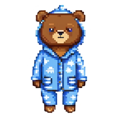 bear in pajamas sticker