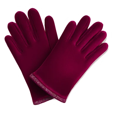 elegant burgundy velvet gloves sticker