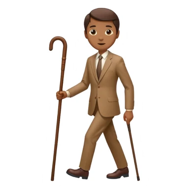 Give me a brown suit with stick  sticker