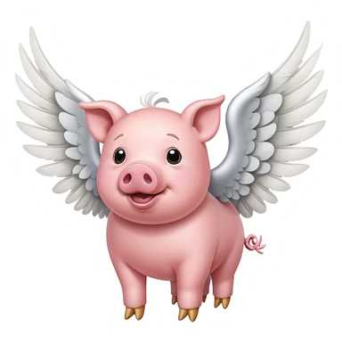 Pig flying  sticker