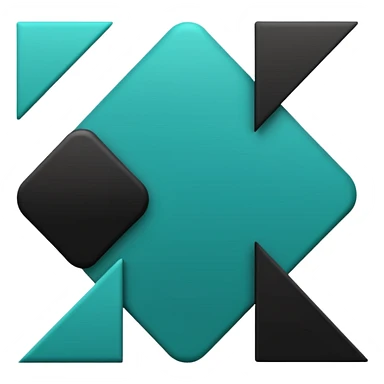 teal green with black, management logo sticker