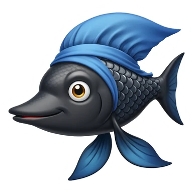 Black fish with a durag- not fully black just dark sticker