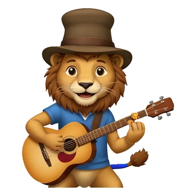 lion Musician sticker