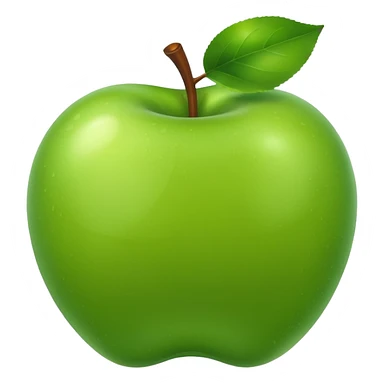 Green apple sticker