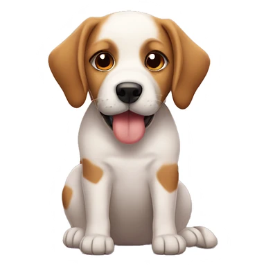 Corazón con huellas de perrito sticker