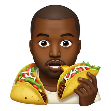 kanye west eating a taco sticker