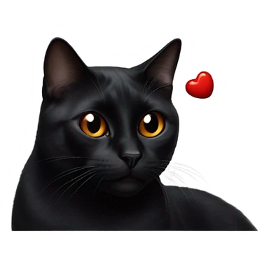 Black cat with big lipstick lips sticker